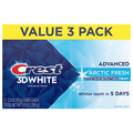 Crest 3D White Fluoride Whitening Arctic Fresh Toothpaste - 3 ct