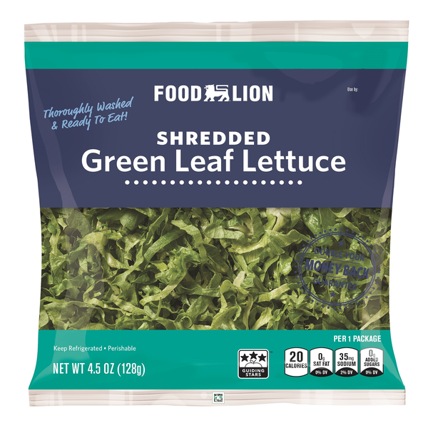 Food Lion Shredded Green Leaf Lettuce