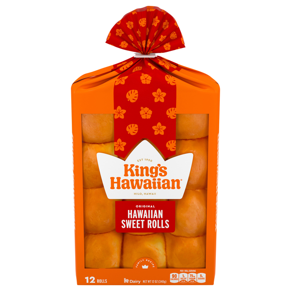 King's Hawaiian Original Hawaiian Sweet Dinner Rolls - 12 ct