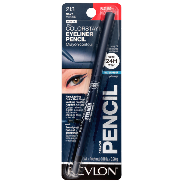 Revlon ColorStay Waterproof Matte Eyeliner Pencil Navy 213