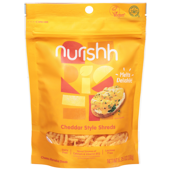 Save on Nurishh Cheese Alternative Shreds Cheddar Style Order Online
