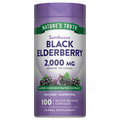 Nature's Truth Gluten Free 2000mg Sambucus Black Elderberry Capsules