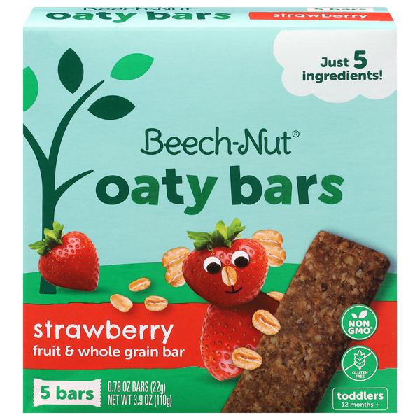 Beech-Nut Strawberry Oaty Bars with Fruit & Whole Grain - 5 ct