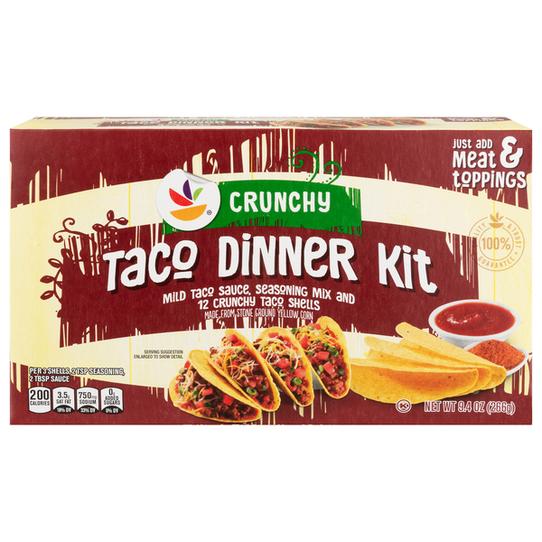 Our Brand Crunchy Hard Taco Dinner Kit - 12 ct