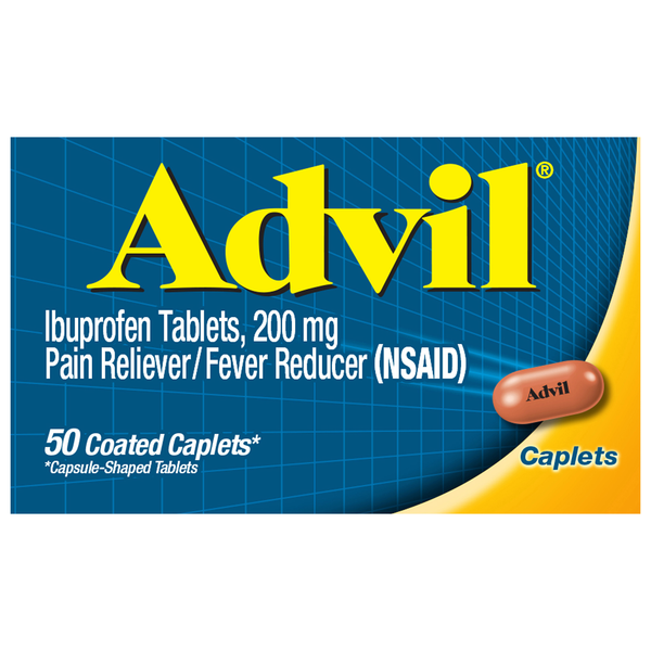 Advil Ibuprofen Pain Relief 200mg Coated Caplets