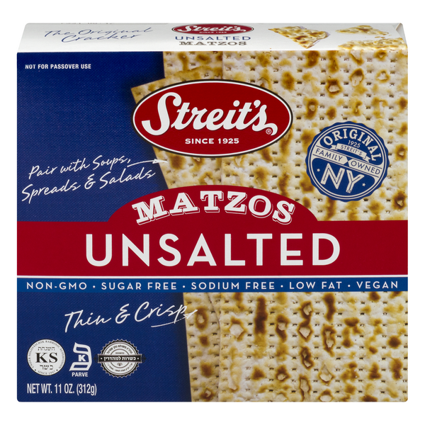 Streit's Kosher Unsalted Thin & Crispy Matzos