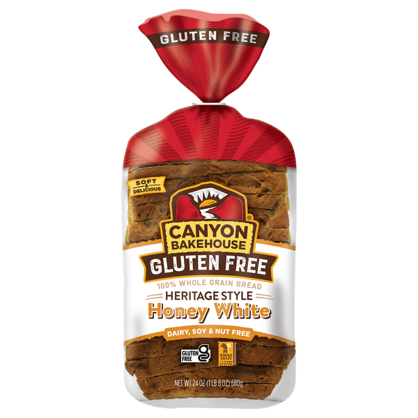 Canyon Bakehouse Gluten Free Heritage Style Honey White Bread Sliced