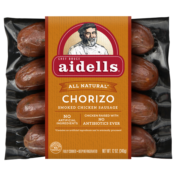 Aidells Natural Chorizo Smoked Chicken Sausage - 4 ct