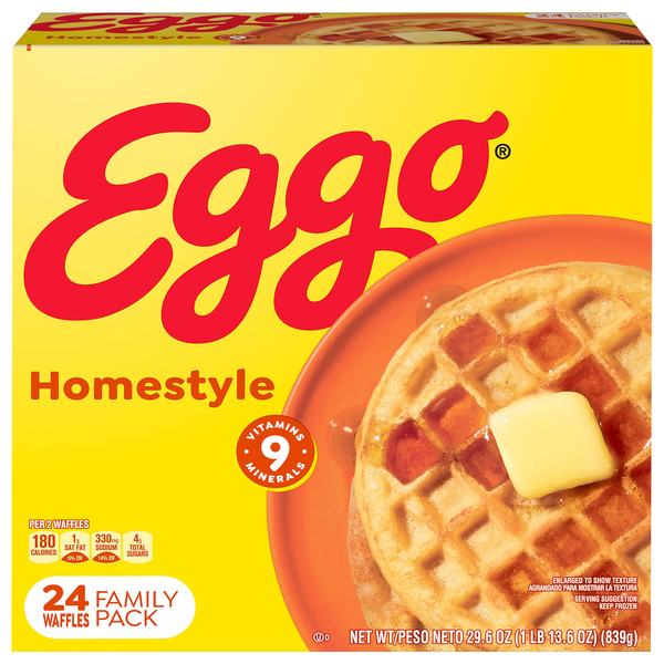 Eggo Homestyle Waffles Family Pack - 24 ct