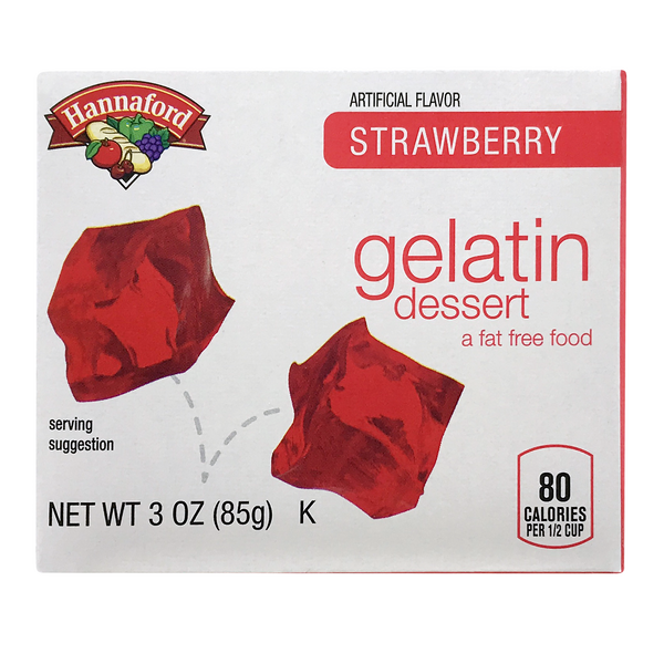 Hannaford Gelatin Dessert Strawberry