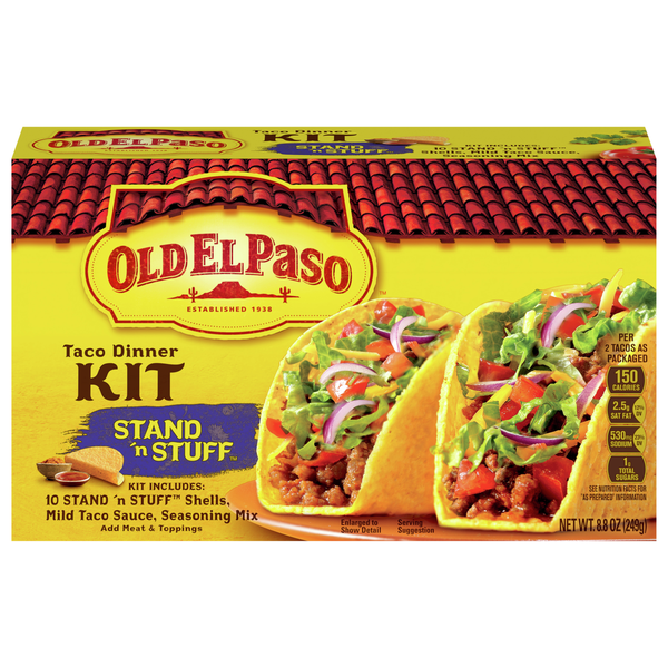 Old El Paso Stand 'N Stuff Hard Taco Dinner Kit - 10 ct