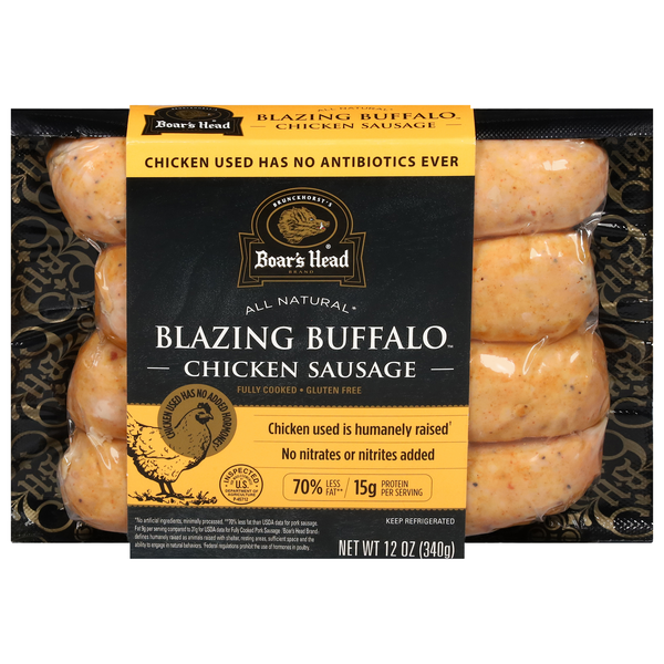 Boar's Head Natural Blazing Buffalo Chicken Sausage - 4 ct