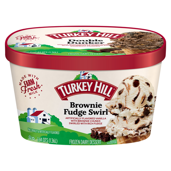 Save on Turkey Hill Frozen Dairy Dessert Brownie Fudge Swirl Order