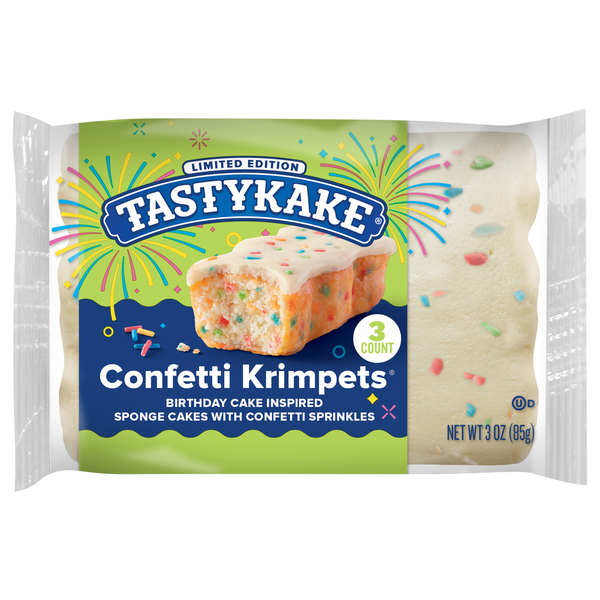 Tastykake Limited Edition Confetti Krimpets Snack Cakes - 3 ct
