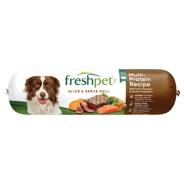 Freshpet Multi-Protein Chicken Beef Egg Slice/Serve Dog Food Refrigerated