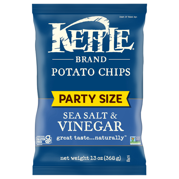 Kettle Brand Gluten Free Sea Salt & Vinegar Potato Chips Party Size