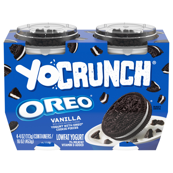 YoCrunch Low Fat OREO Vanilla Yogurt Cups - 4 ct