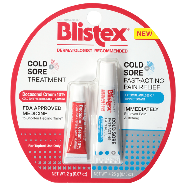 Blistex Cold Sore Pain Relief & Treament - 2 ct