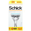 Schick Quattro Titanium 4 Blade Razor & 4 Cartridges