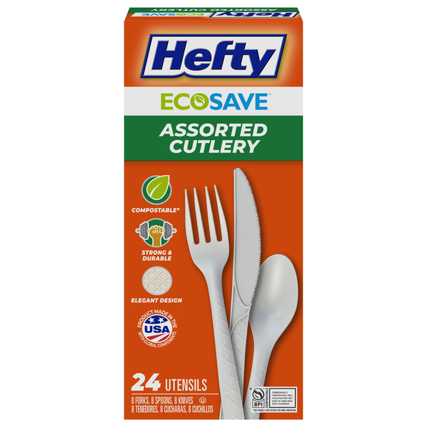 Hefty EcoSave Assorted Compostable Cutlery