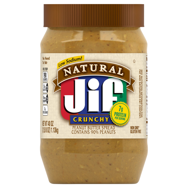 Jif Natural Low Sodium Crunchy Peanut Butter Spread