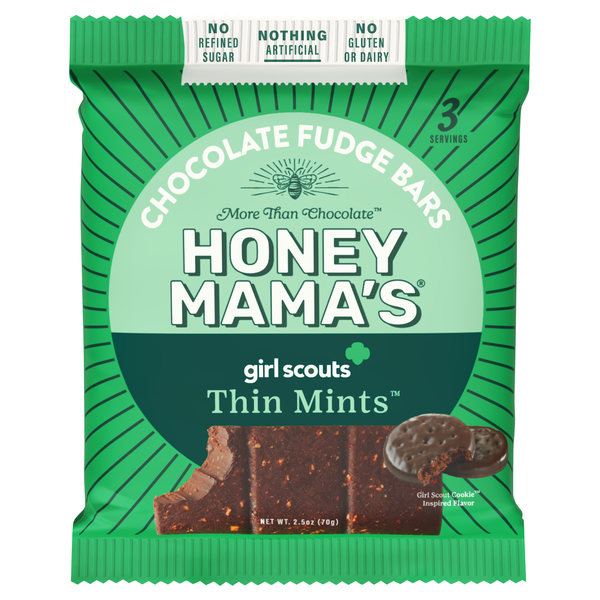 Honey Mama's Girls Scouts Thin Mints Chocolate Fudge Bars - 3 ct