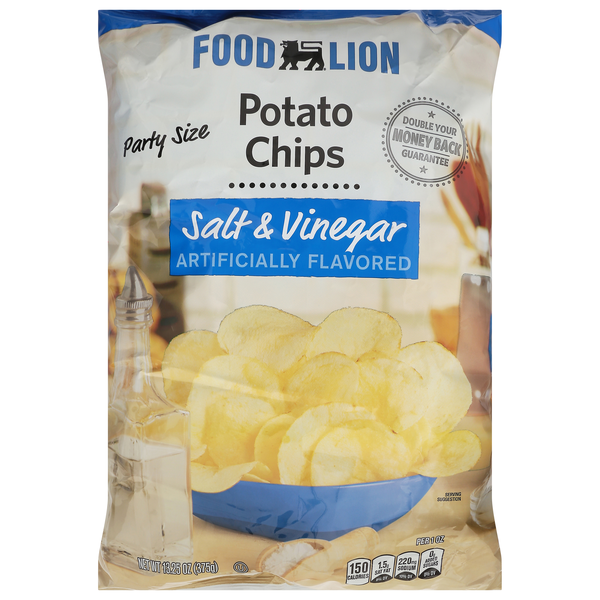 Food Lion Salt & Vinegar Potato Chips Party Size