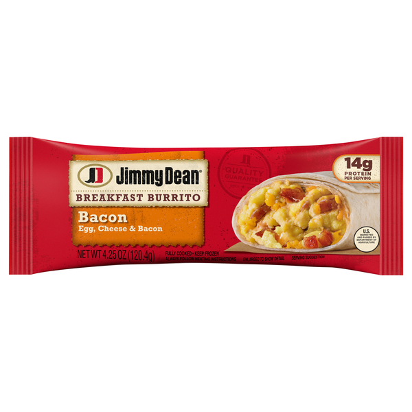 Jimmy Dean Bacon Egg & Cheese Breakfast Burrito Frozen