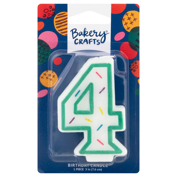 Bakery Crafts Green Birthday Candle #4