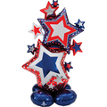 AirLoonz Patriotic Star 59 Inch Decorative Air-Filled Balloon