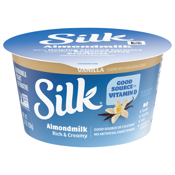 Silk Dairy Free Vegan Vanilla Almondmilk Yogurt Alternative Cup