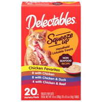 Delectables Squeeze Up Chicken Favorites Lickable Cat Treat - 20 ct
