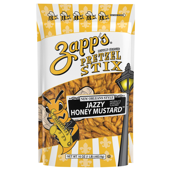 Zapp's New Orleans Style Jazzy Honey Mustard Flavored Pretzel Stix