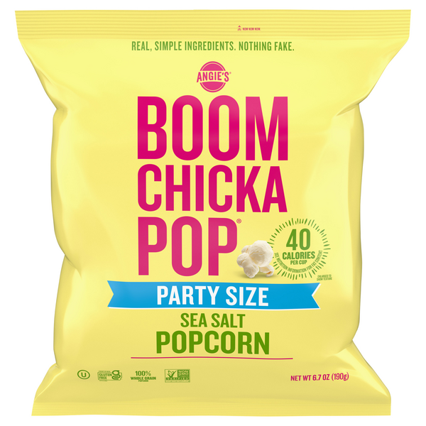 Angie's BOOMCHICKAPOP Gluten Free Sea Salt Popcorn Party Size