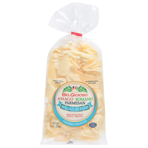 BelGioioso Salad Blend Shaved Asiago Parmesan & Romano Cheese