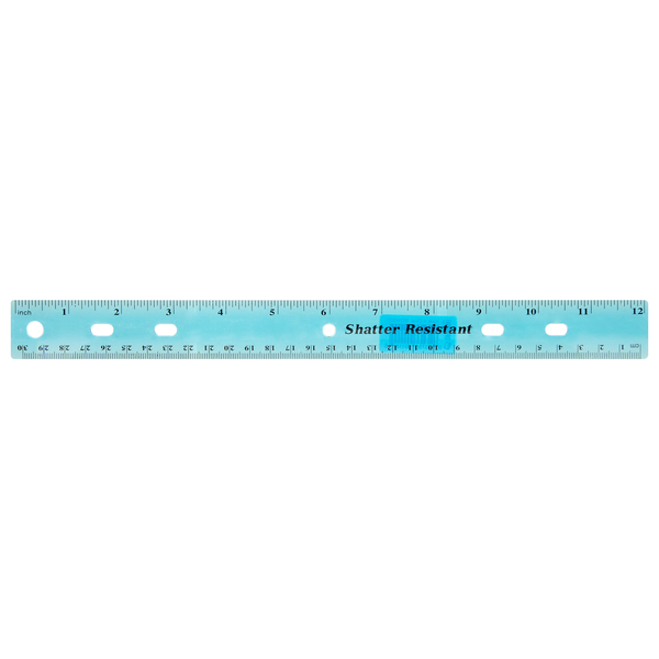 Top Flight Shatter Resistant Ruler Blue