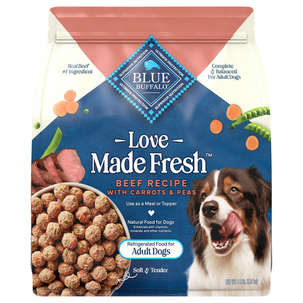 Blue Buffalo Love Made Fresh Beef Recipe Adult Dog Food Refrigerated