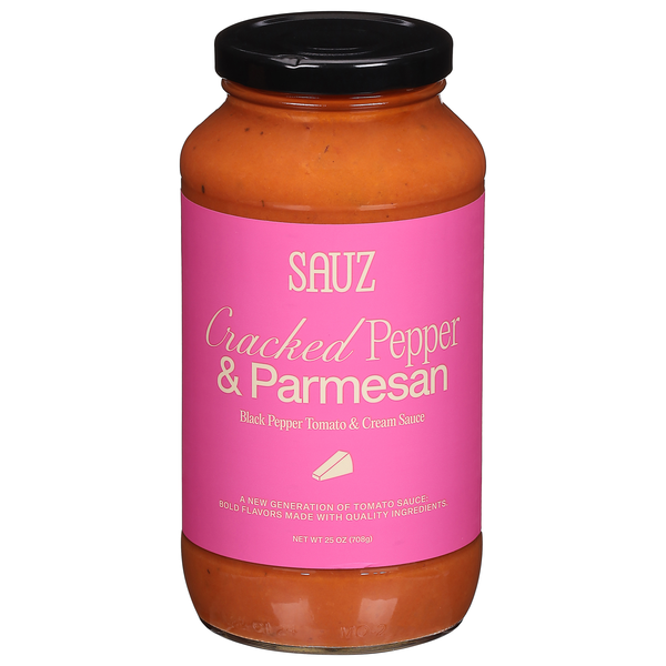 Sauz Cracked Pepper & Parmesan Tomato & Cream Pasta Sauce