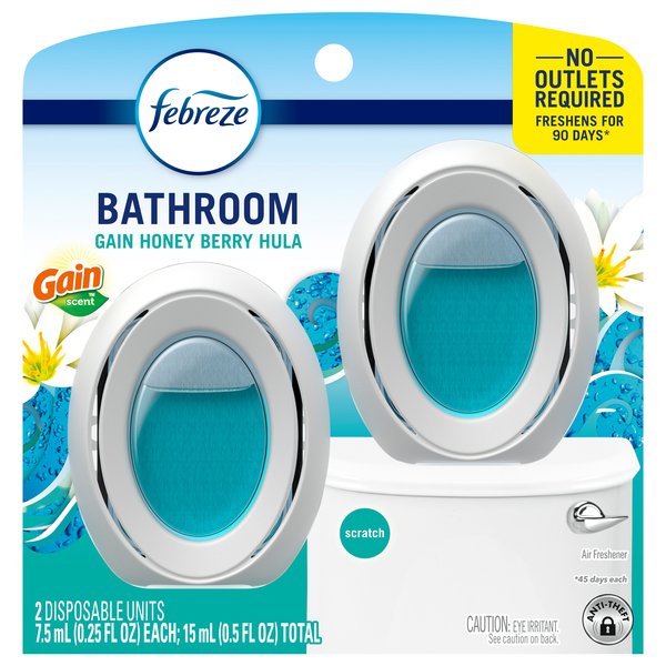 Febreze Small Spaces with Gain Honey Berry Hula Air Freshener - 2 ct