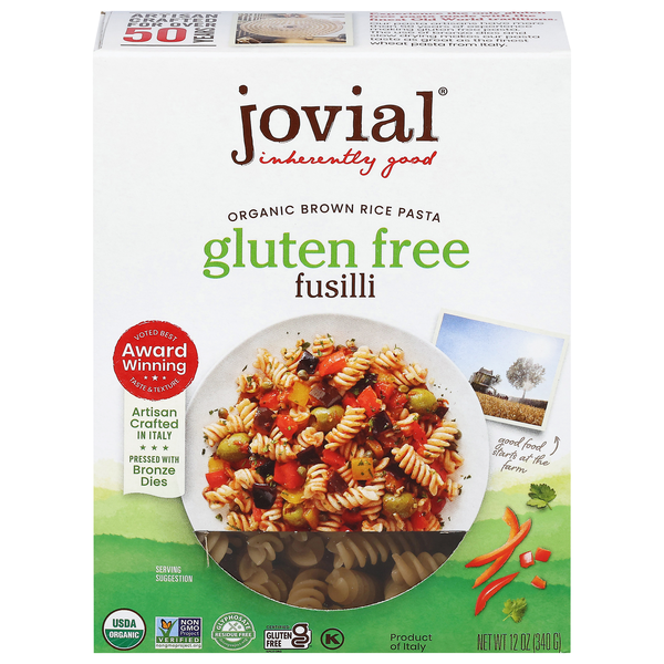 jovial Organic Gluten Free Brown Rice Fusilli Pasta