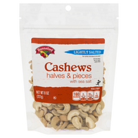 Hannaford Cashew Halves & Pieces Lightly Salted