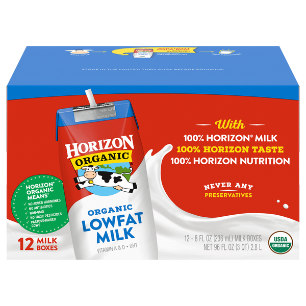 Horizon Organic 1% Low Fat Milk - 12 pk Shelf Stable