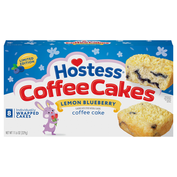 Hostess Lemon Blueberry Coffee Cakes - 8 ct