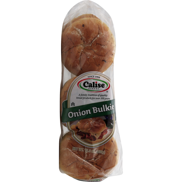 Calise Bakery Onion Bulkie Sandwich Rolls - 6 ct