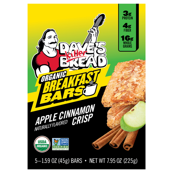 Dave's Killer Bread Organic Apple Cinnamon Crisp Breakfast Bars - 5 ct