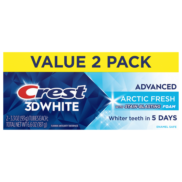 Crest 3D White Whitening Arctic Fresh Toothpaste - 2 ct