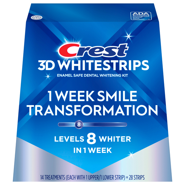 Crest 3D Whitestrips Dental Whitening Kit Glamorous White
