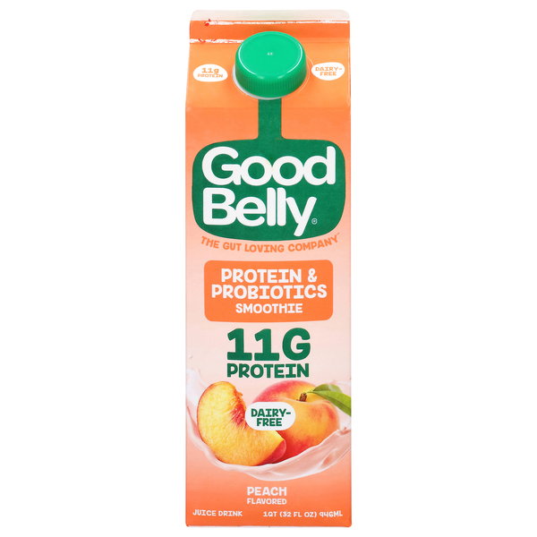 GoodBelly Protein & Probiotics Smoothie Peach Flavored Juice Drink