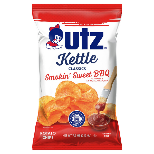 Utz Kettle Classics Gluten Free Smokin' Sweet BBQ Flavored Potato Chips