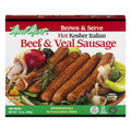 Meal Mart Glatt Kosher Hot Italian Sausage Beef & Veal Frozen
